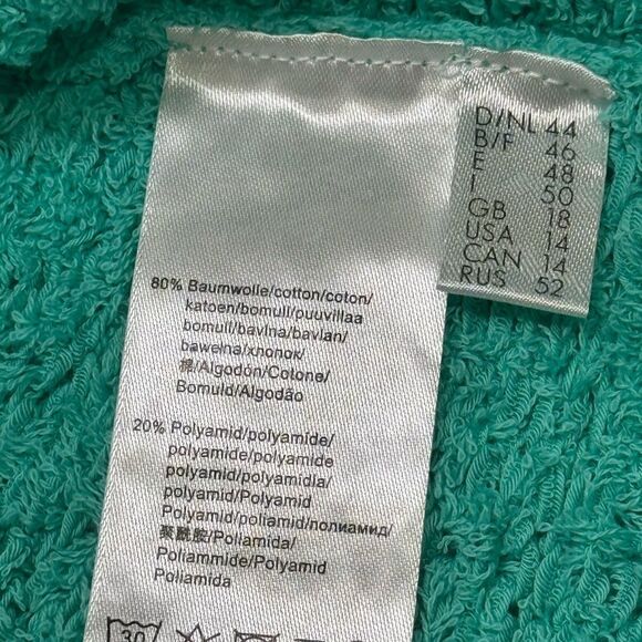 Rabe Open Front Cardigan. Turquoise - Picture 7 of 8